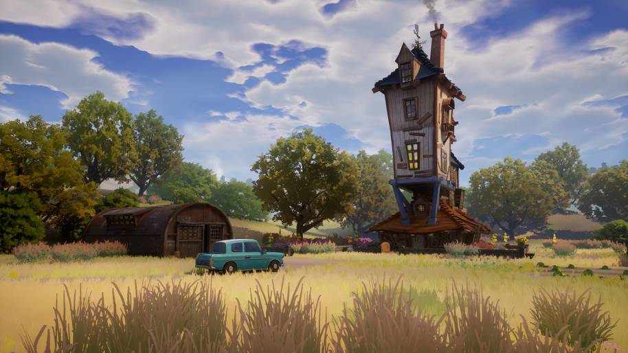 HP-quidditch-champions-burrow-exterior-flying-car-landscape